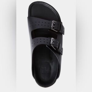 The Kooples Black Buckle Sandals